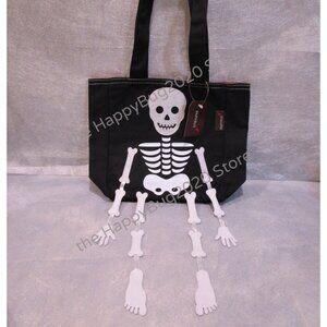 SKELETON fabric-canvas trick or treat tote bag-PAPYRUS- arms-legs move! NEW